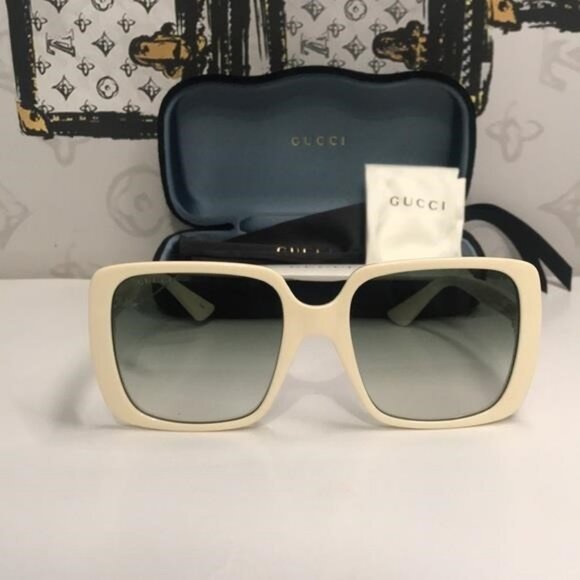 New Authentic Gucci Cream Sunglasses for Women GG0632s 004 main image 7